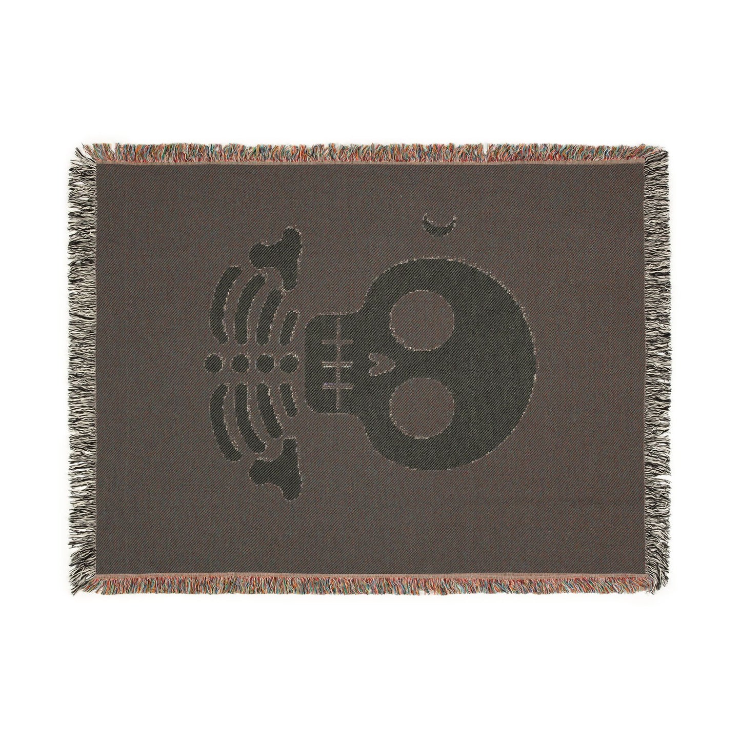 Moon Skeleton Woven Blanket