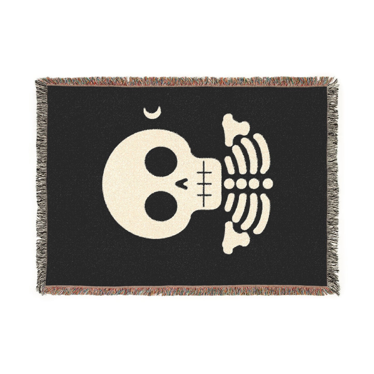 Moon Skeleton Woven Blanket