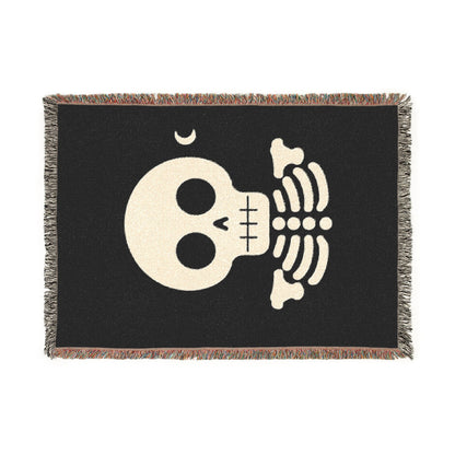 Moon Skeleton Woven Blanket