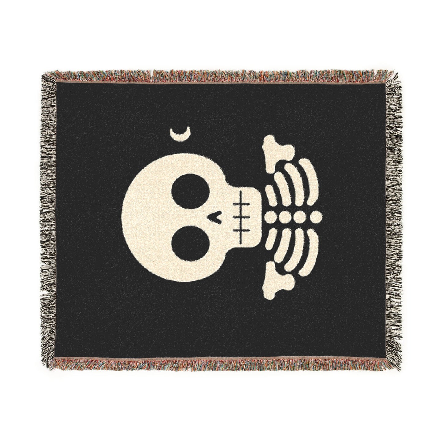 Moon Skeleton Woven Blanket