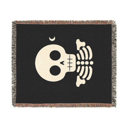 Moon Skeleton Woven Blanket