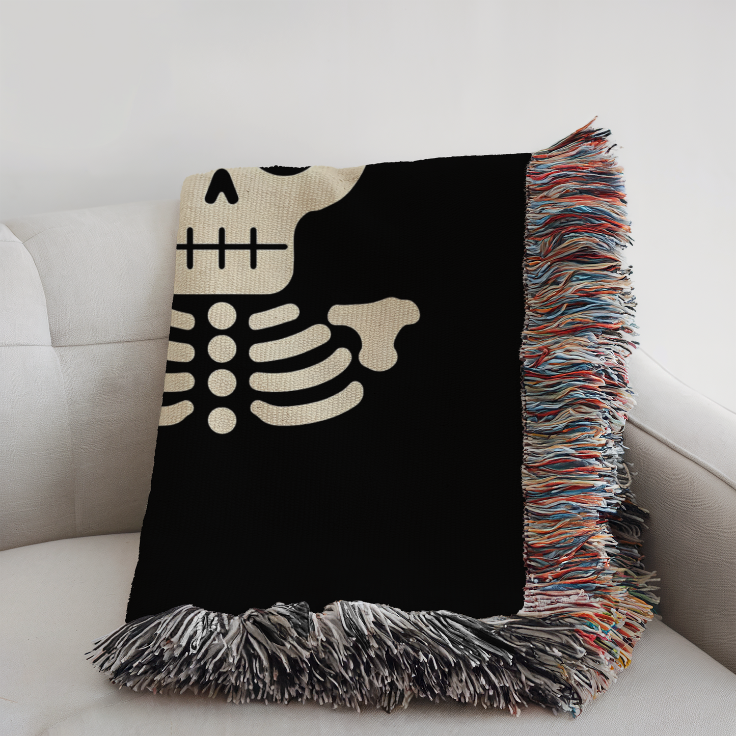 Moon Skeleton Woven Blanket