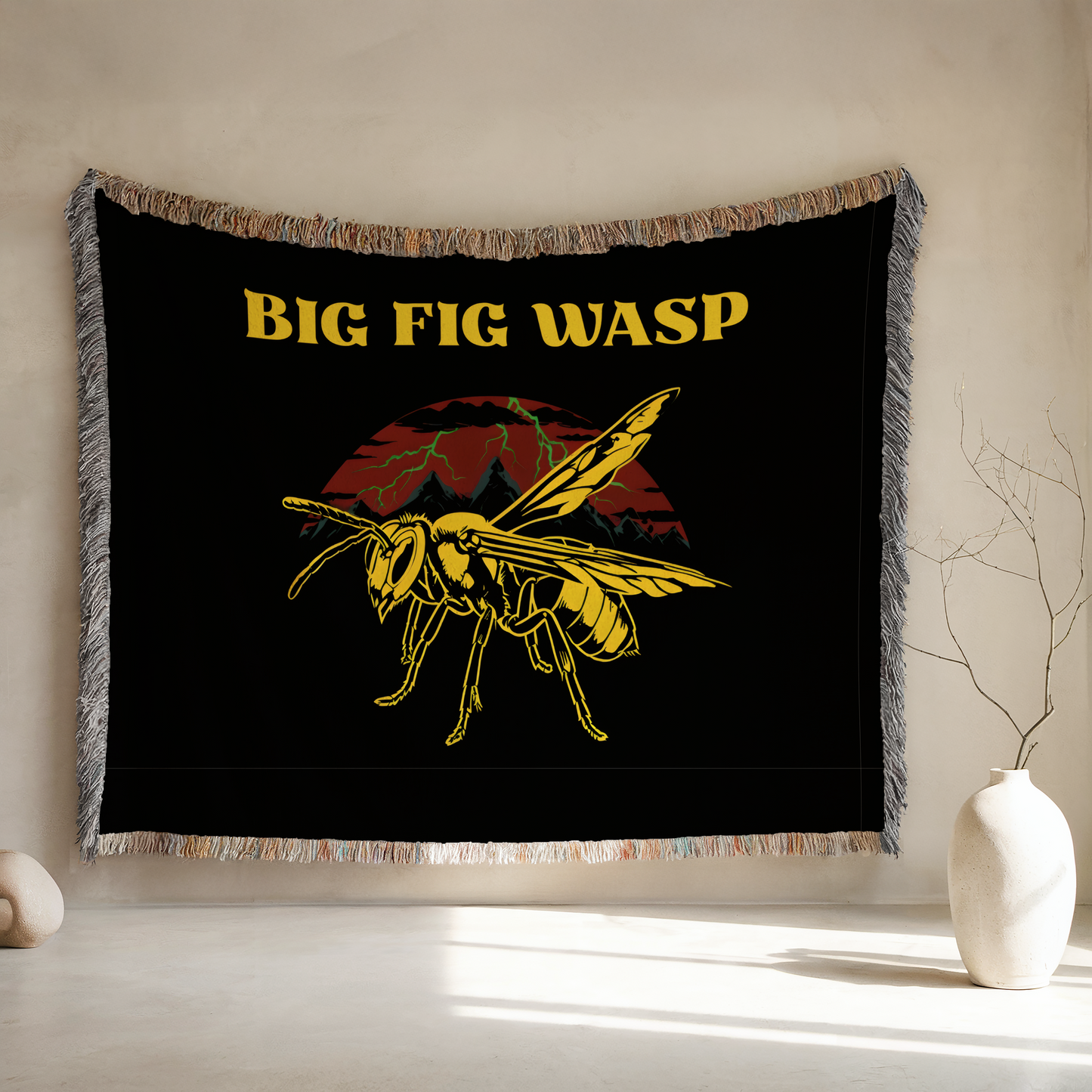 Big Fig Wasp Woven Blanket