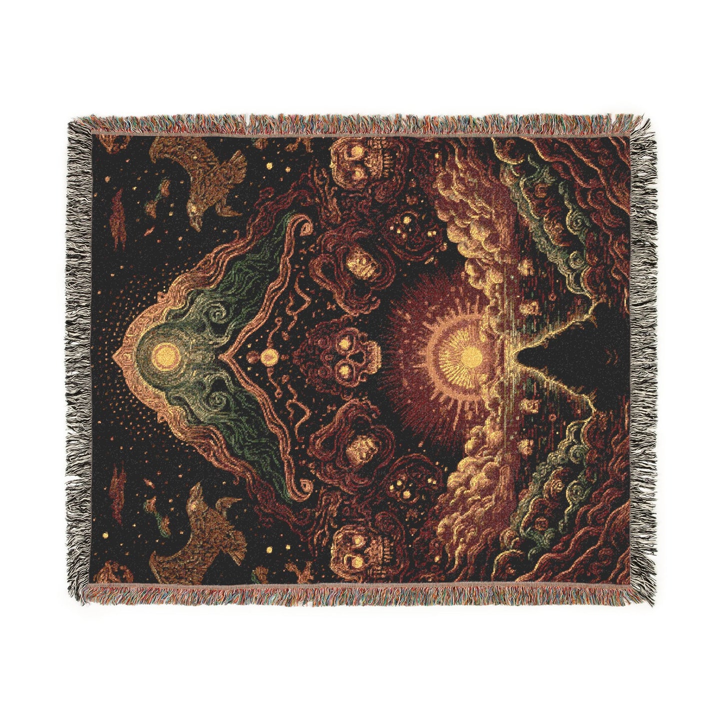 Cosmic Psychedelic Woven Blanket