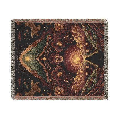 Cosmic Psychedelic Woven Blanket