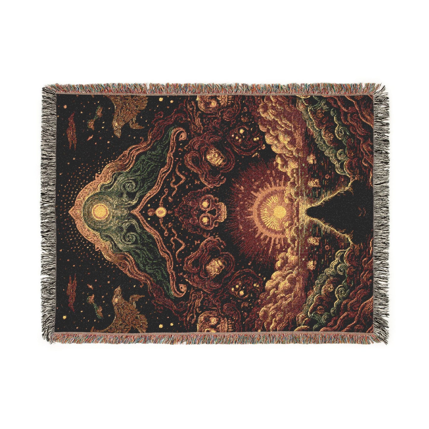 Cosmic Psychedelic Woven Blanket
