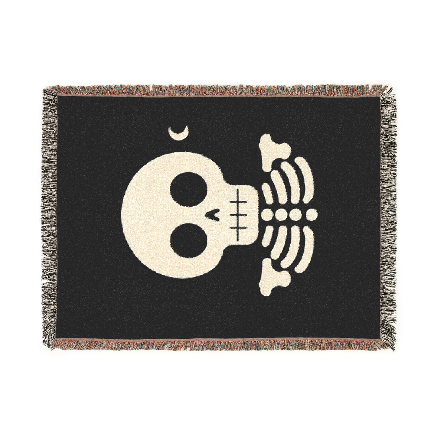 Moon Skeleton Woven Blanket