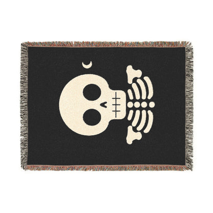 Moon Skeleton Woven Blanket