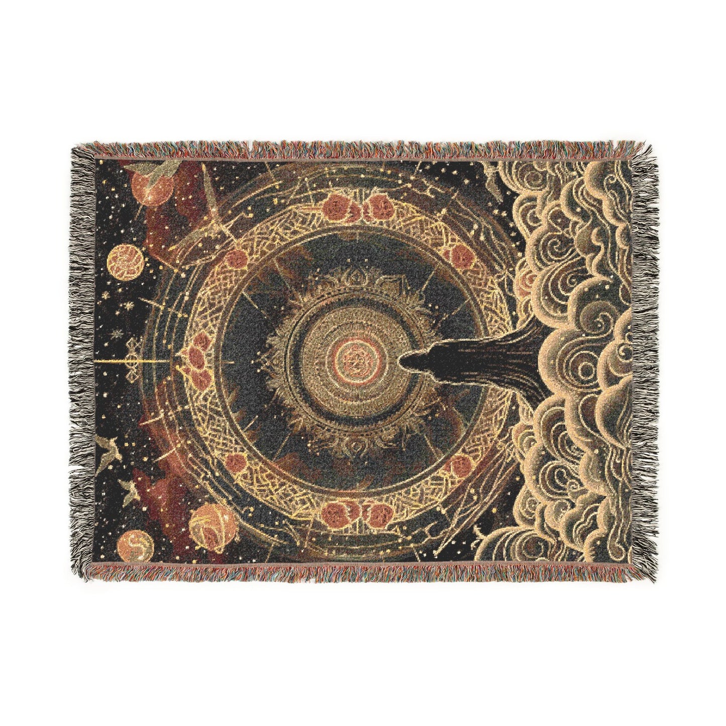 Sacred Geometry Woven Blanket