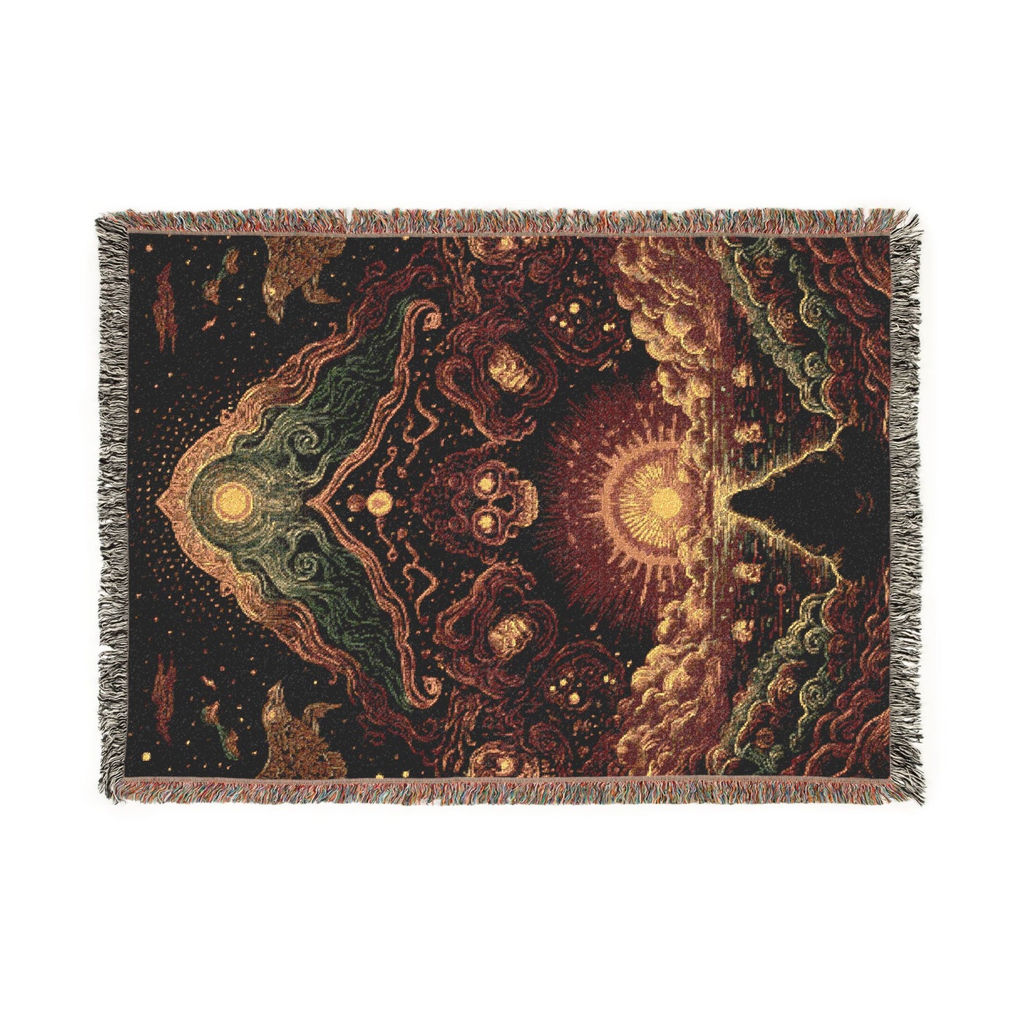 Cosmic Psychedelic Woven Blanket