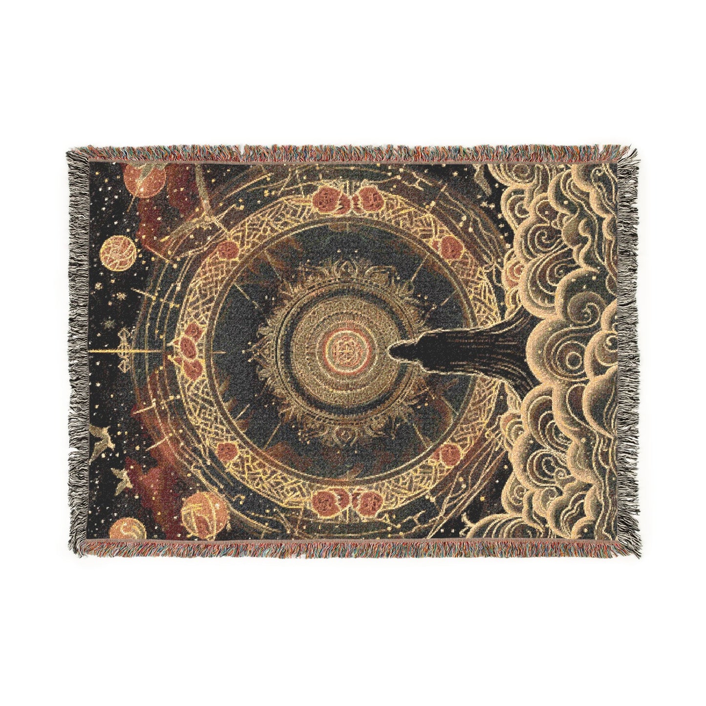 Sacred Geometry Woven Blanket