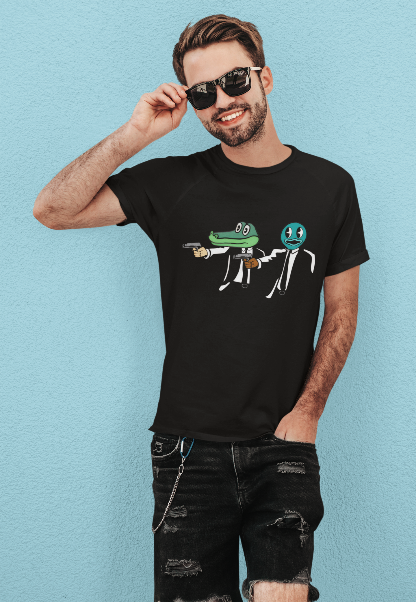 Pulp Fiction Gator Fishes Parody Shirt