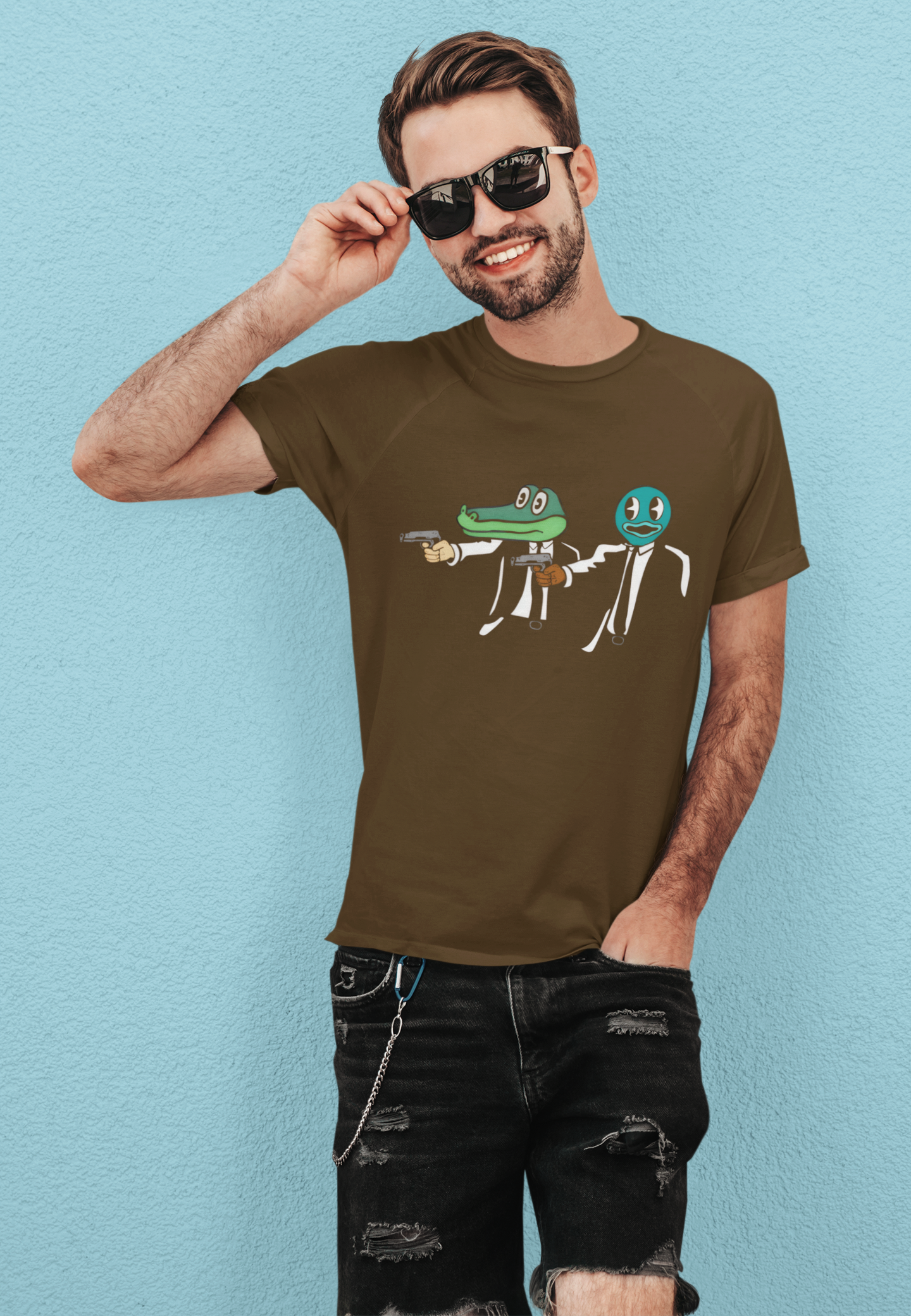 Pulp Fiction Gator Fishes Parody Shirt