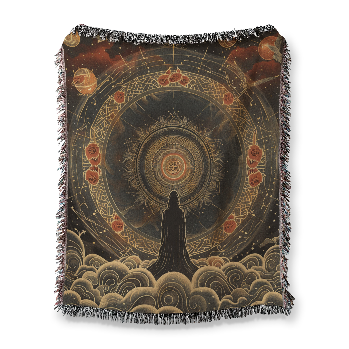 Sacred Geometry Woven Blanket